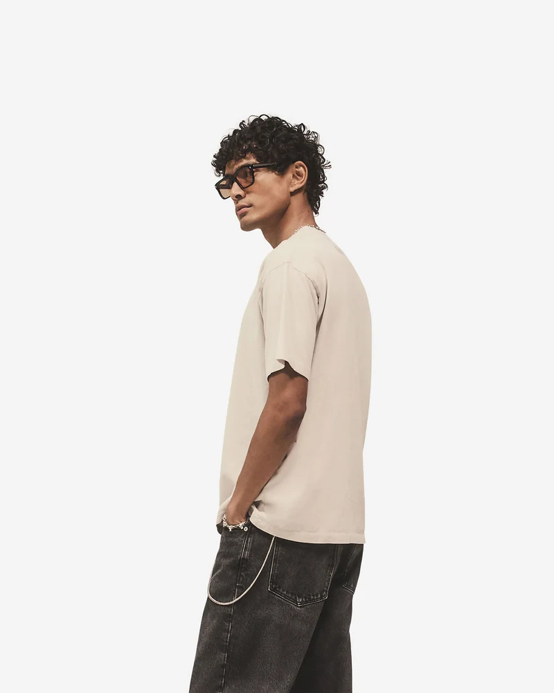 Metal Initial R T-Shirt - Concrete