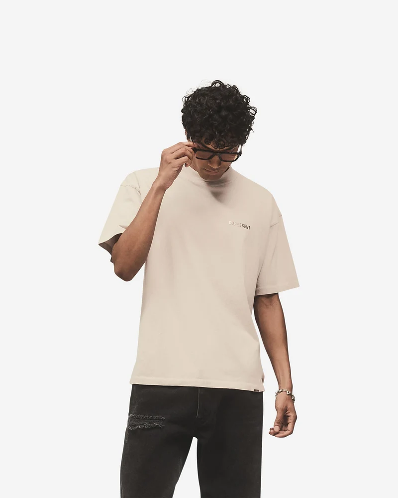 Metal Block Logo T-Shirt - Concrete