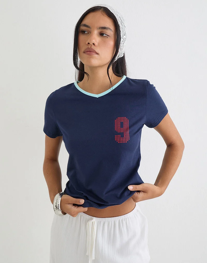 Cima-T-Shirt in „Nine Stellar Navy“