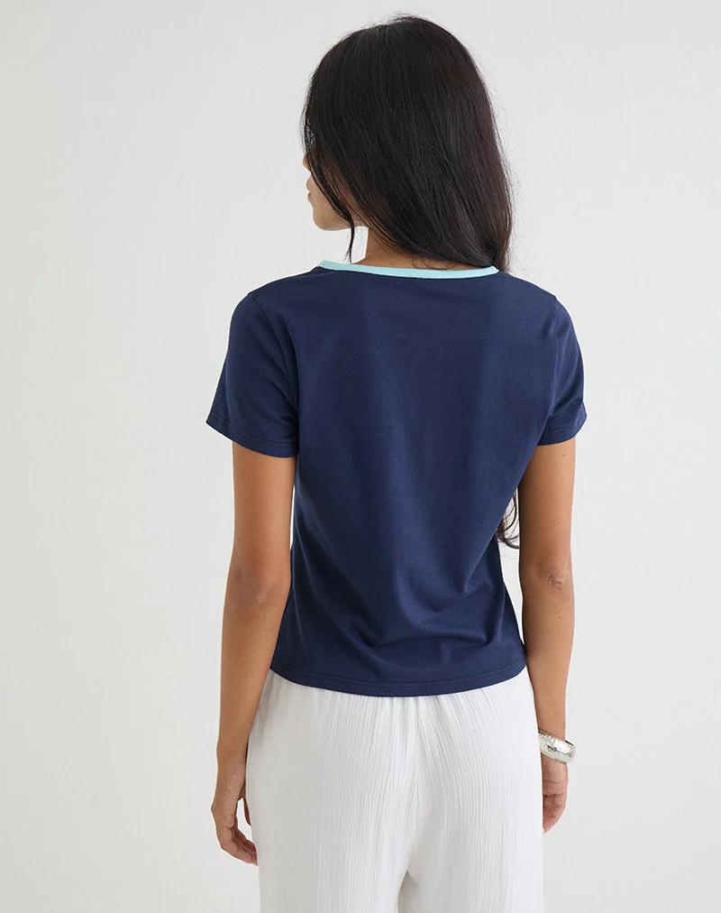 Cima-T-Shirt in „Nine Stellar Navy“
