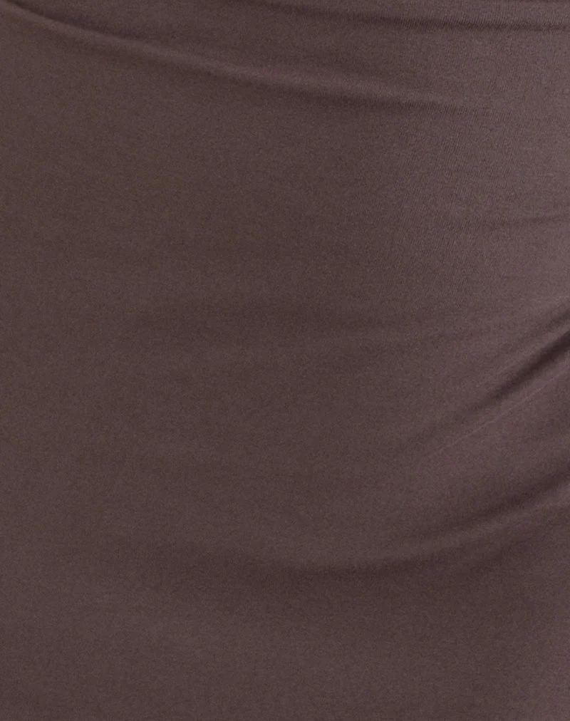 Trudita Minikleid aus Rayon-Jersey in der Farbe „Peppercorn Brown“