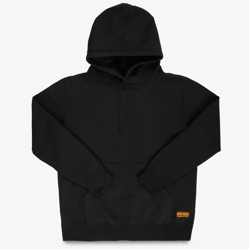 IHSW-49-BLK 14 oz. Ultra Heavy Loopwheel Hoodie Black