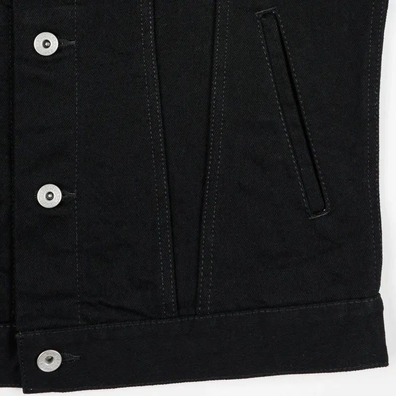 IHJ-86-BLK 14 oz. Selvedge Denim Modified Type III Jacket Black/Black