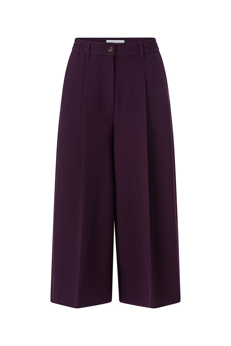 Cropped Wide Leg, mulberry