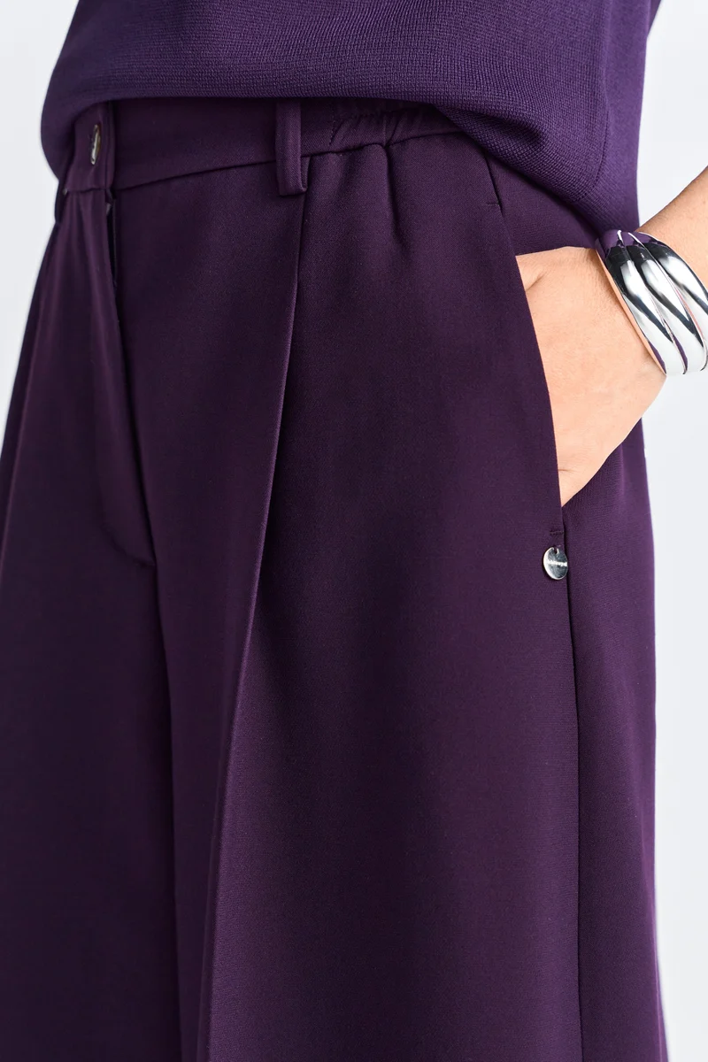 Cropped Wide Leg, mulberry