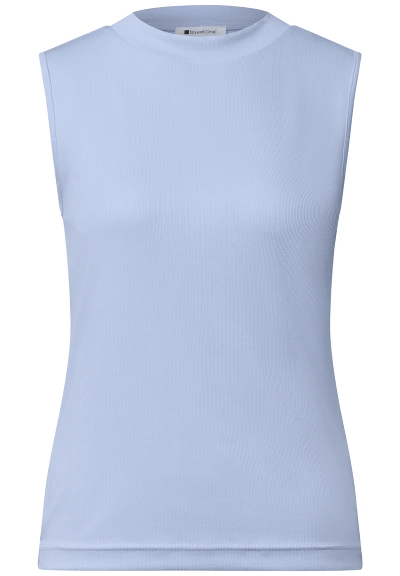 LTD QR silk look rib turtle ne, whispery blue