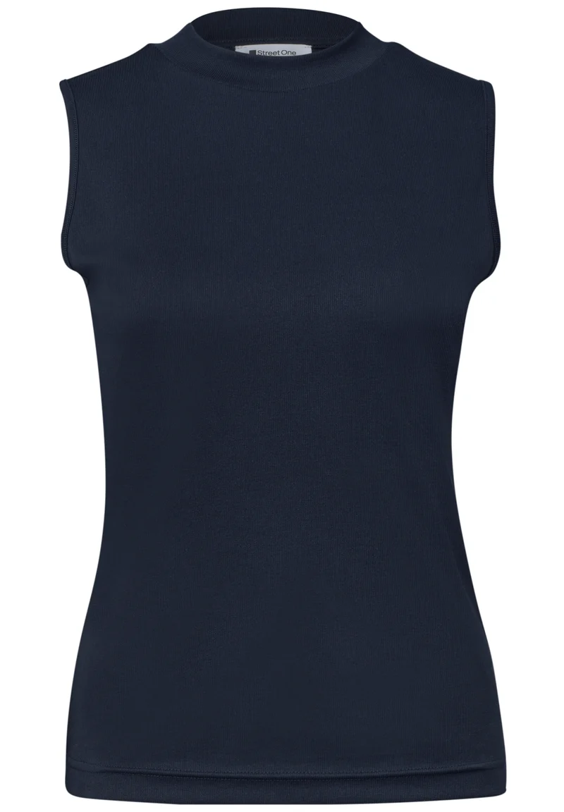LTD QR silk look rib turtle ne, darkest blue