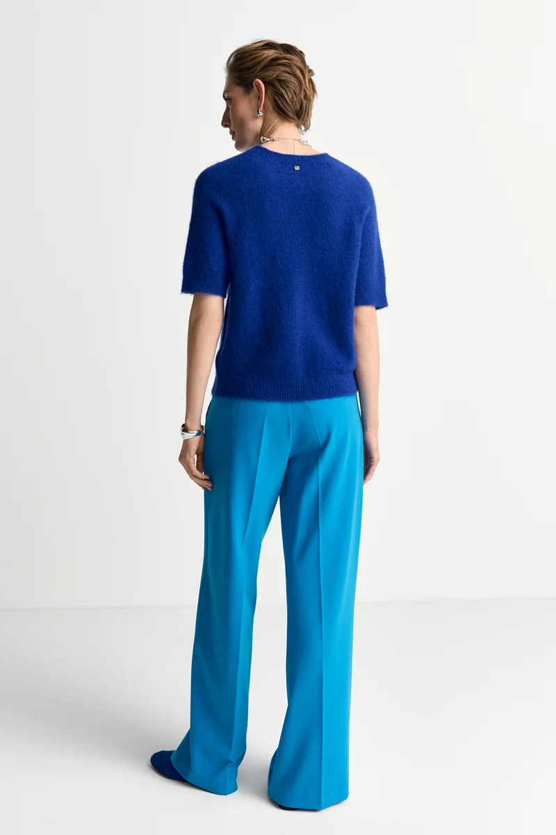 Seamless Crew Short Sleeve, cobalt aura