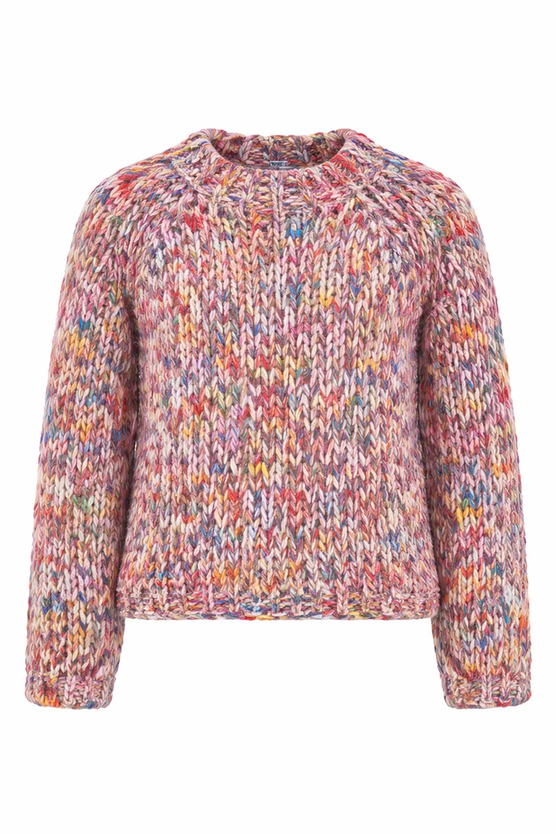 Multicoloured Mock Neck, mandarina