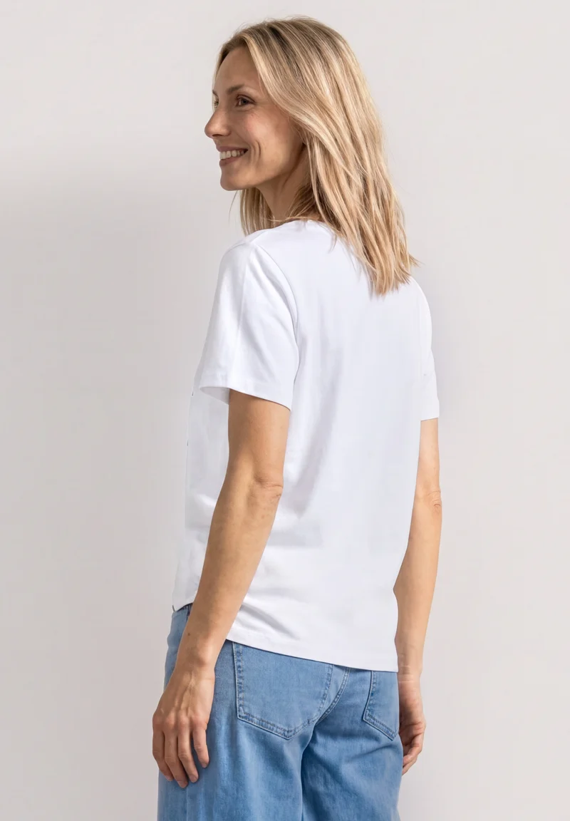 photo print shirt, White