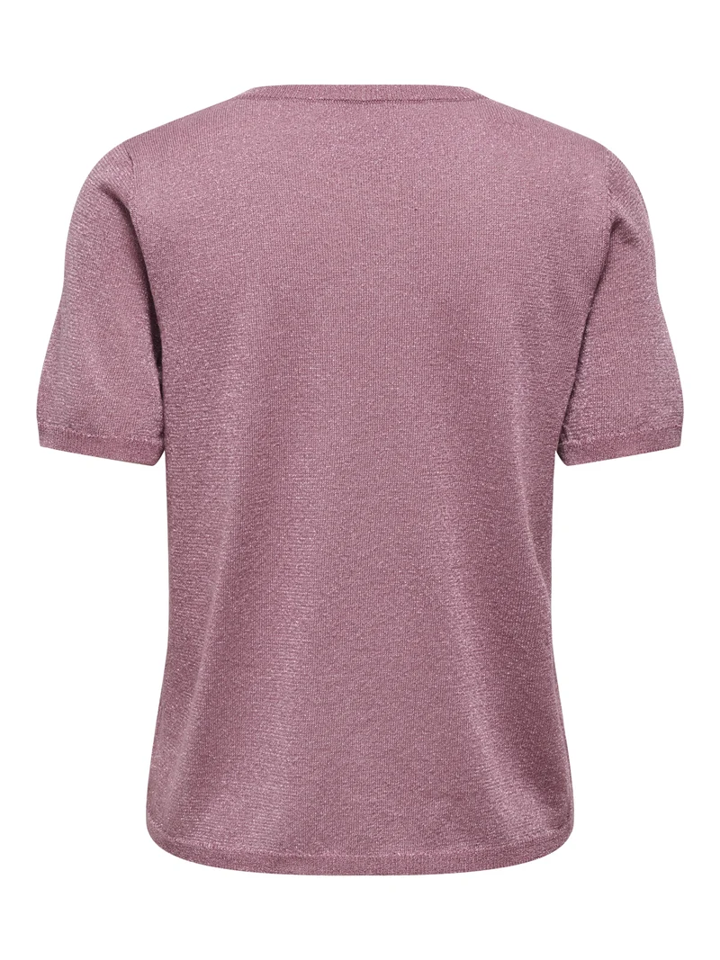 JDYBODILLA S/S VN GLITTER PULLOVER, Deco Rose/W. DTM LUREX