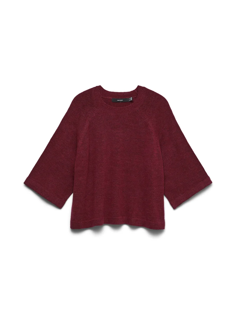 VMLEFILE 3/4 O-NECK PULLOVER NOOS, Biking Red/MELANGE