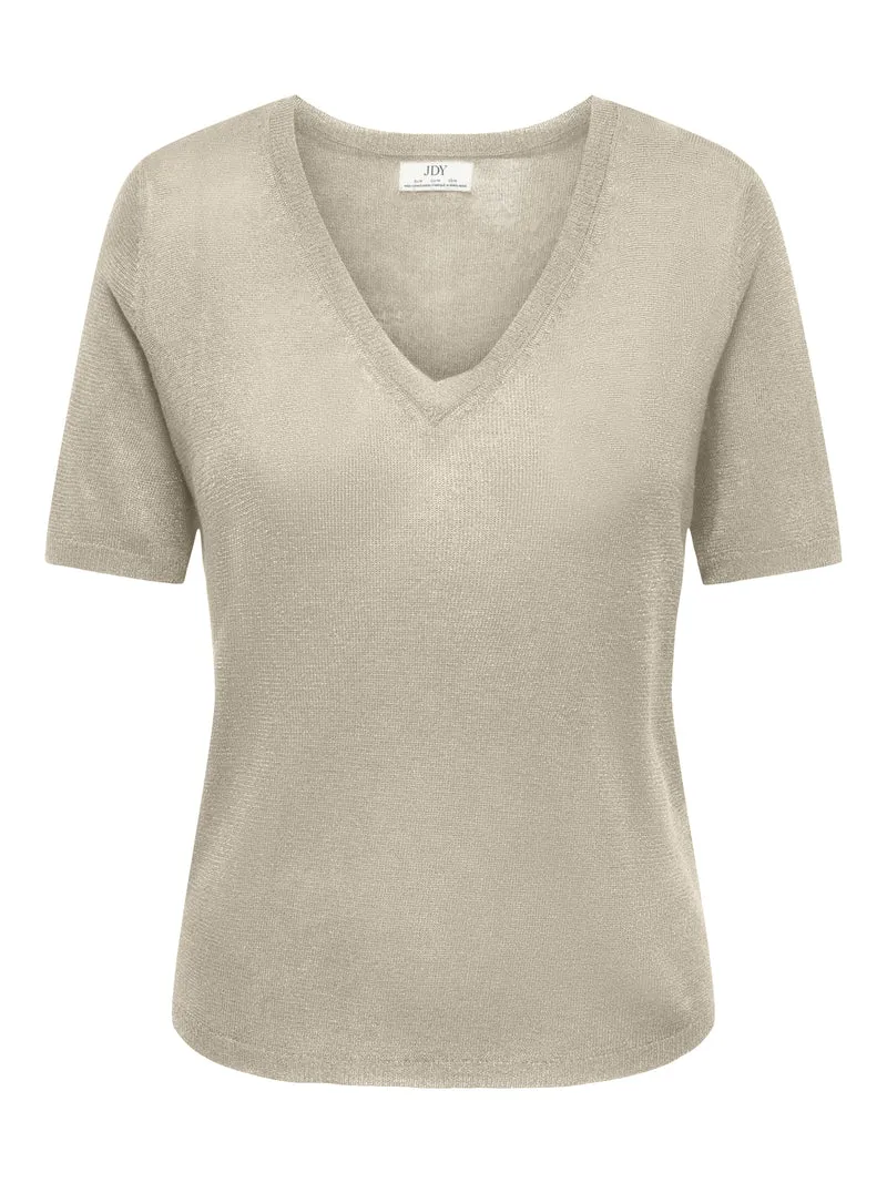 JDYBODILLA S/S VN GLITTER PULLOVER, Sky Captain/W. DTM LUREX