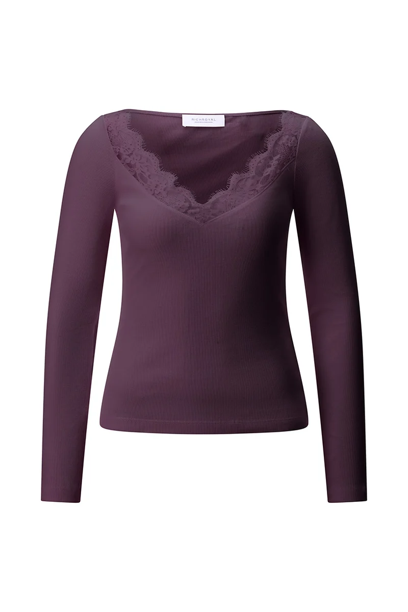 Lace Longsleeve, mulberry