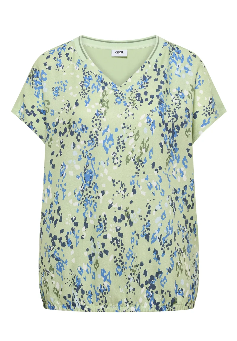TOS AOP Mat-Mix Blouse, raw matcha lime