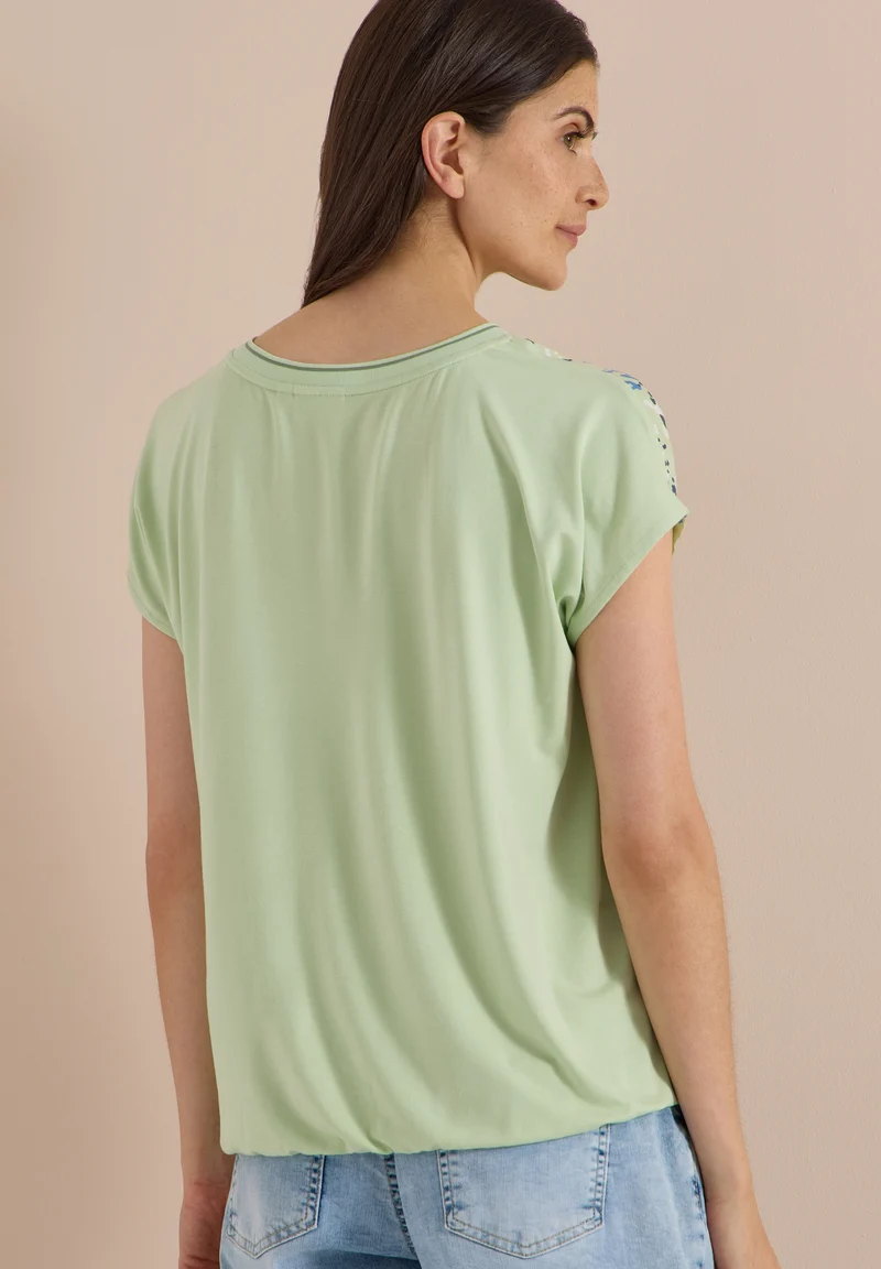 TOS AOP Mat-Mix Blouse, raw matcha lime