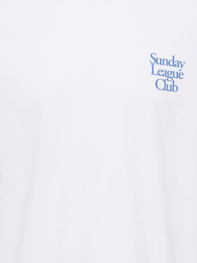 ONSFRED RUN CLUB BOXY SS TEE, Bright White/SUNDAY LEAUGE