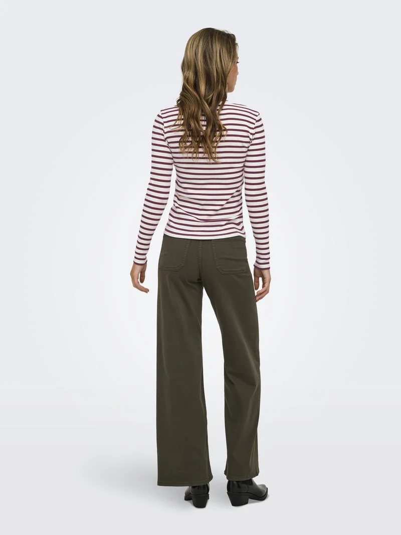 JDYLUCKY L/S O NECK NEW Y/D TOP JRS, Windsor Wine/EGRET