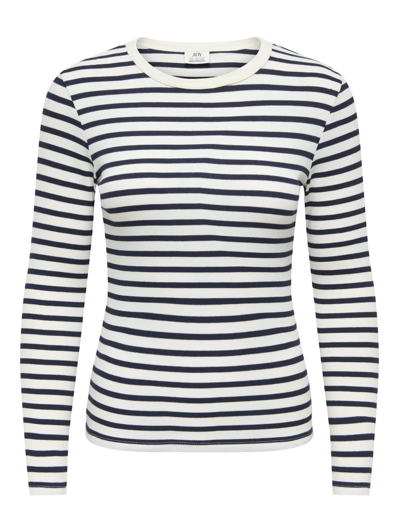 JDYLUCKY L/S O NECK NEW Y/D TOP JRS, Egret/SKY CAPTAIN