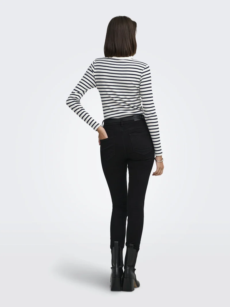 JDYLUCKY L/S O NECK NEW Y/D TOP JRS, Egret/SKY CAPTAIN