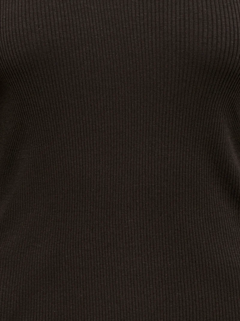 ONLSARA SHARAI L/S V-NECK TOP JRS N, Chocolate Torte