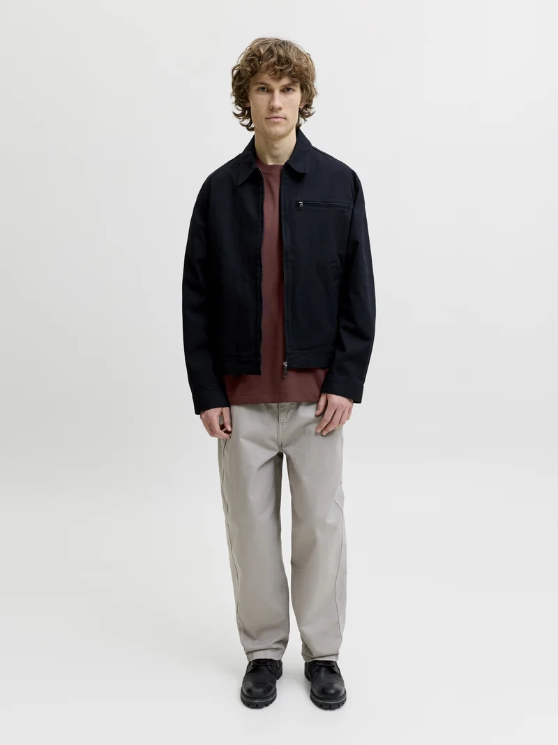 JJEBARRON TEE SS O-NECK NOOS, Bitter Chocolate