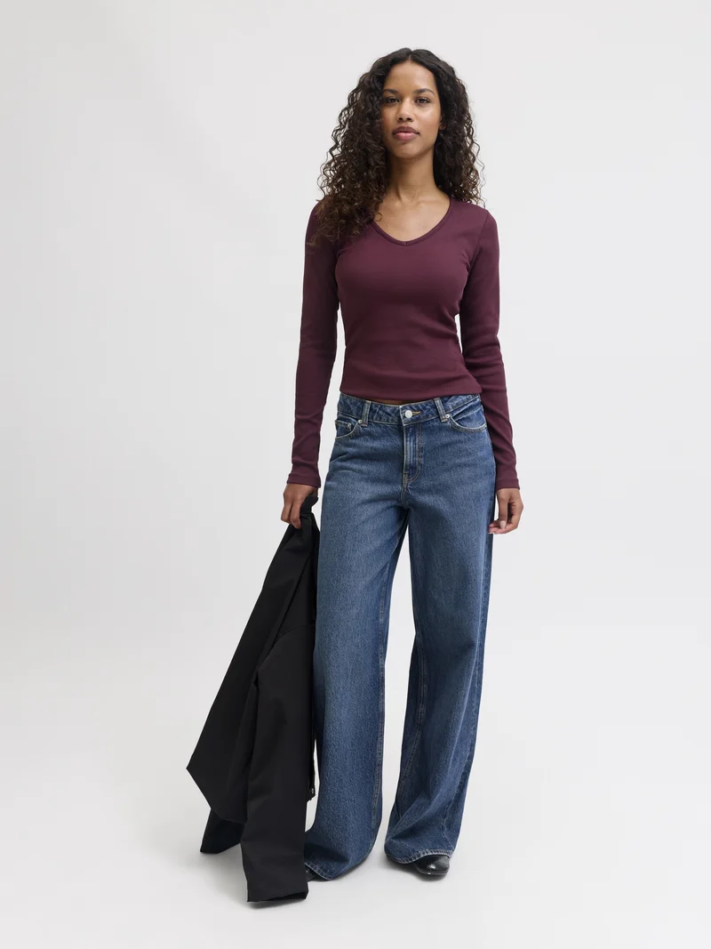 JXFREYA STR LS V-NECK TOP JRS NOOS, Winetasting