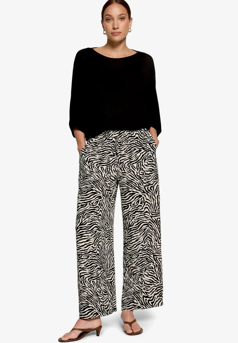 Hose Casual 7/8 Länge, Cream/Black