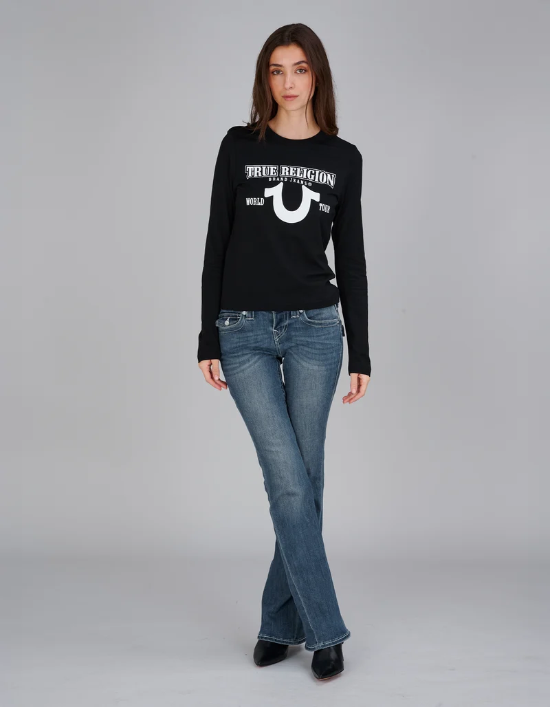 Low-Rise Bootcut-Jeans Arabella Joey Flare Flap