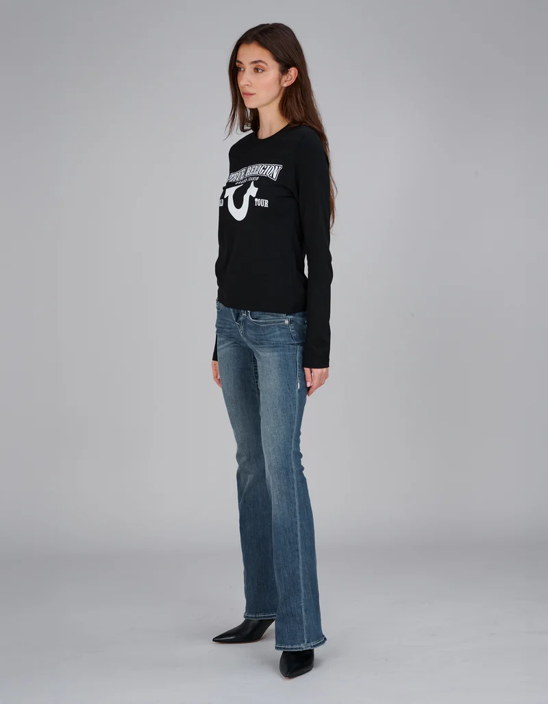 Low-Rise Bootcut-Jeans Arabella Joey Flare Flap