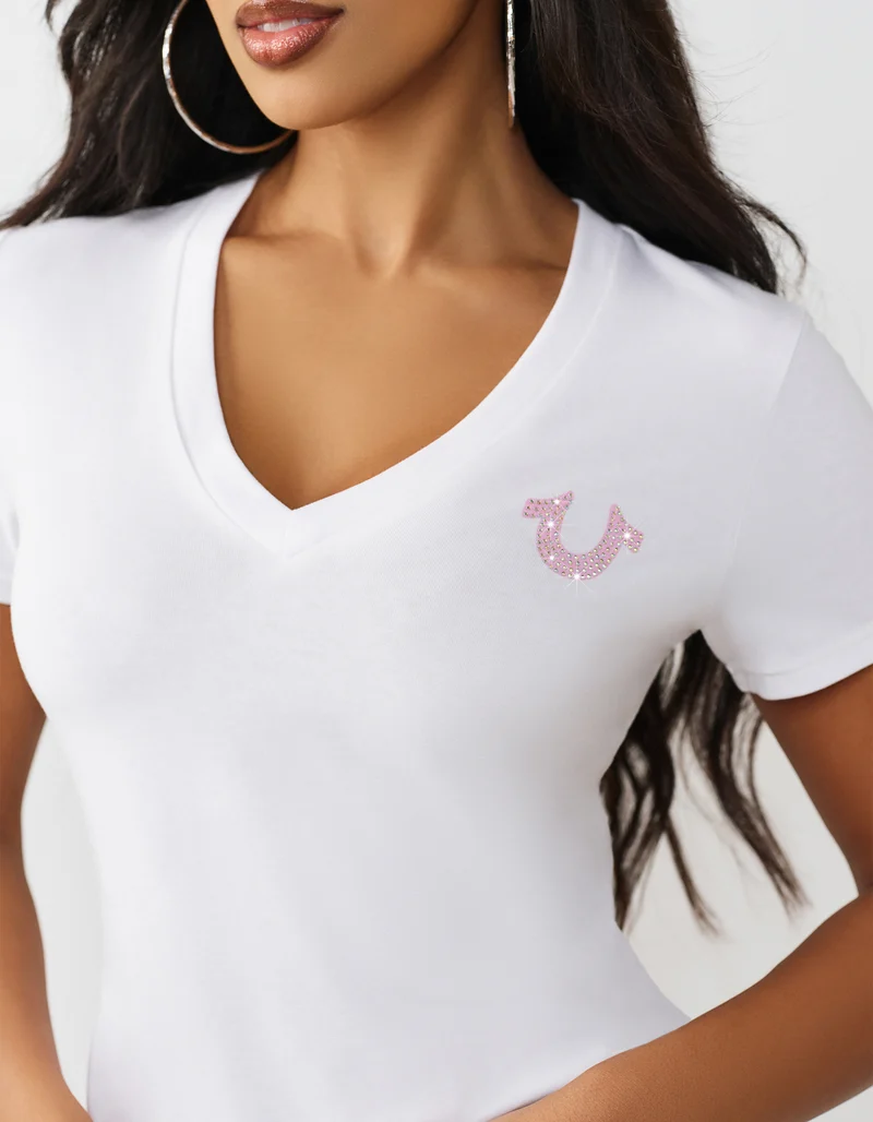 T-Shirt Crystal mit Strasssteinen