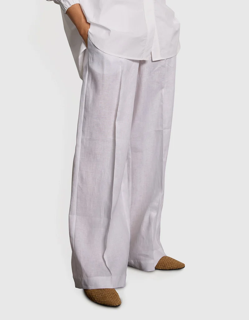 Wide-Leg Leinen-Hose Eawine