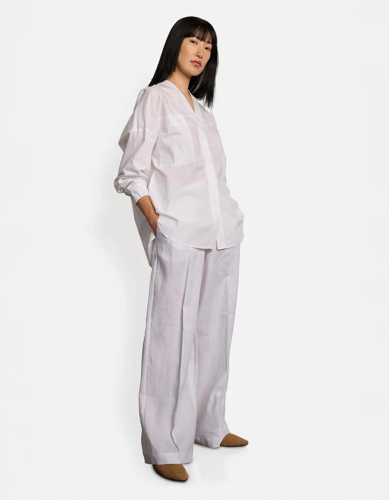 Wide-Leg Leinen-Hose Eawine