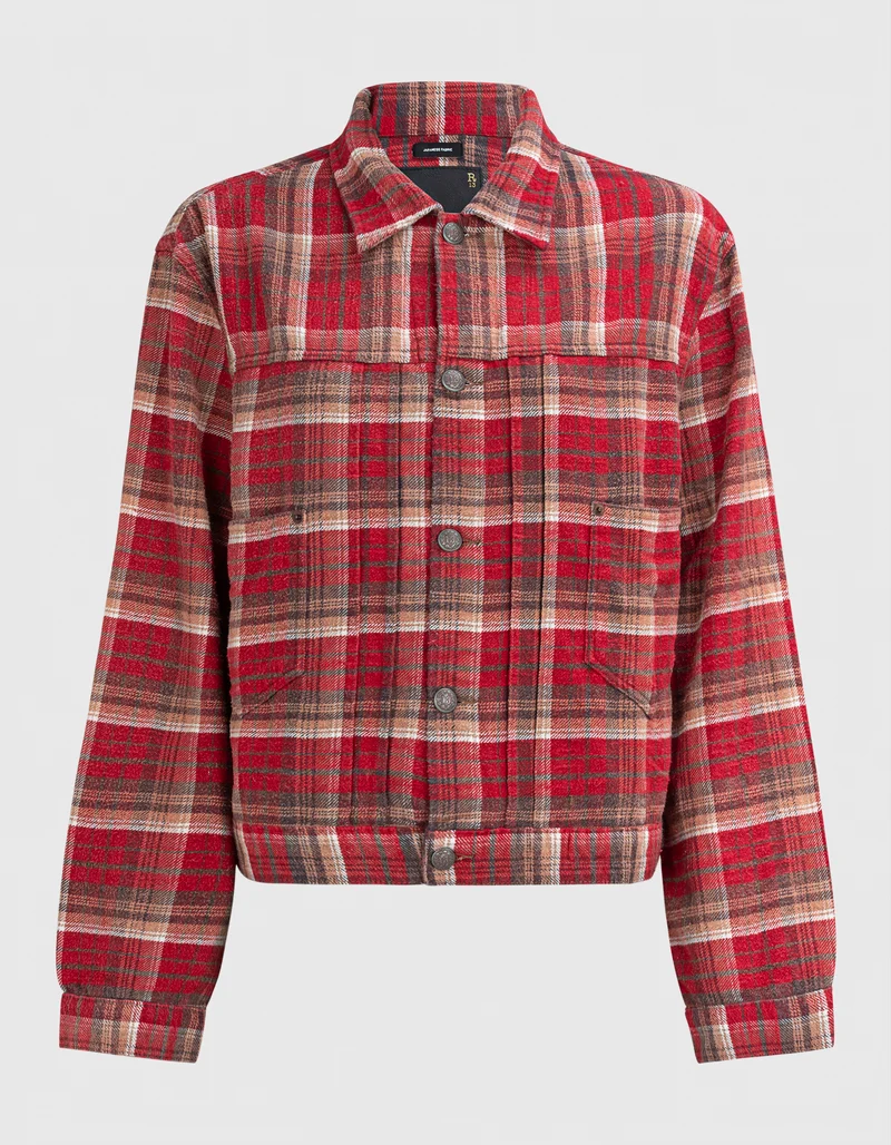Boxy-Cut Jacke Relaxed Pleated Trucker