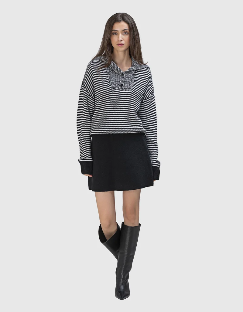 Gestreifter Kaschmir-Pullover Ranelle
