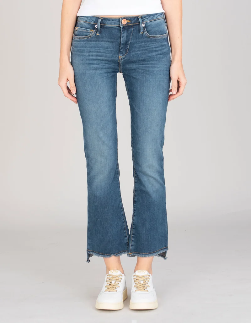 Cropped Flared-Leg Jeans Halle Kick Flare