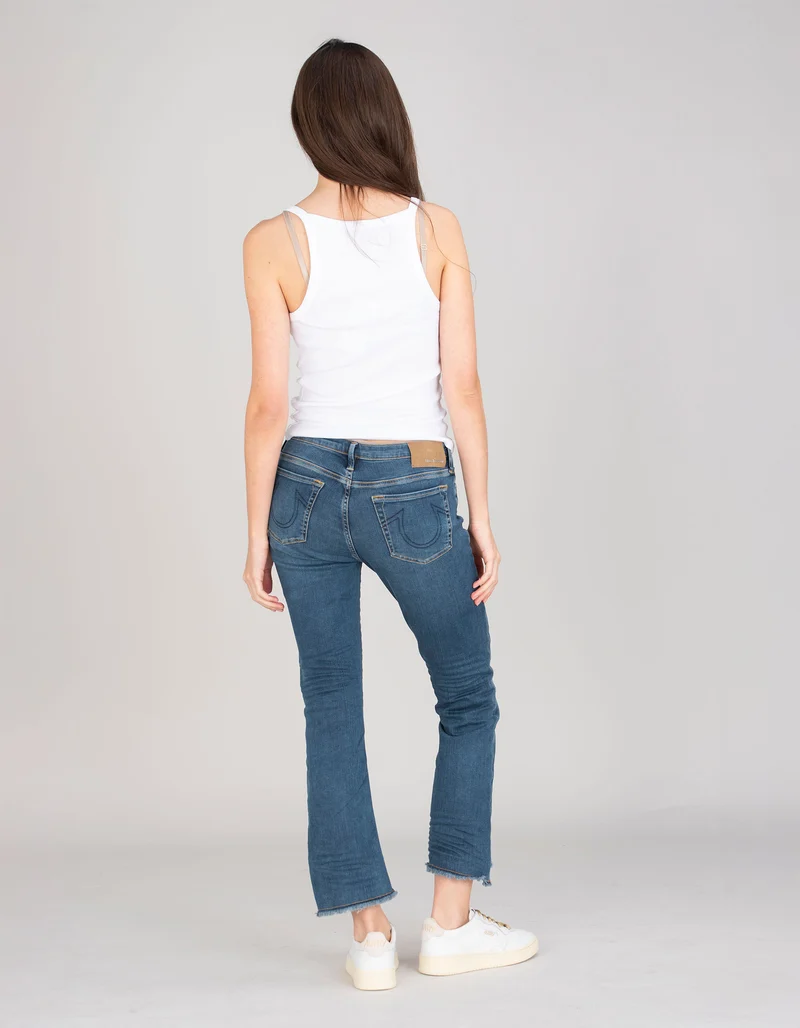 Cropped Flared-Leg Jeans Halle Kick Flare