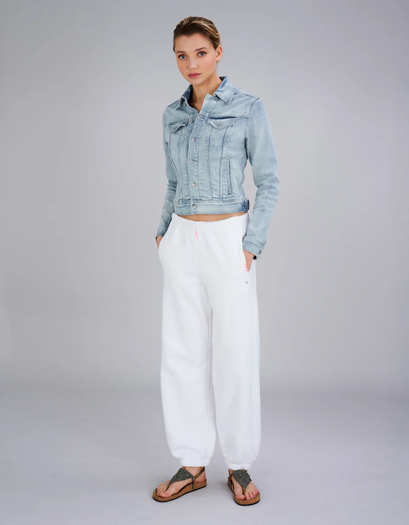 Slim-Fit Washed-Out Jeansjacke