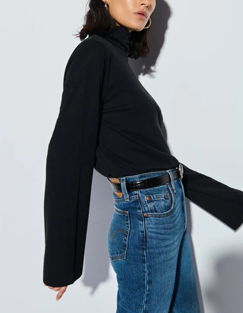 Longsleeve Neo Mock mit Rollkragen