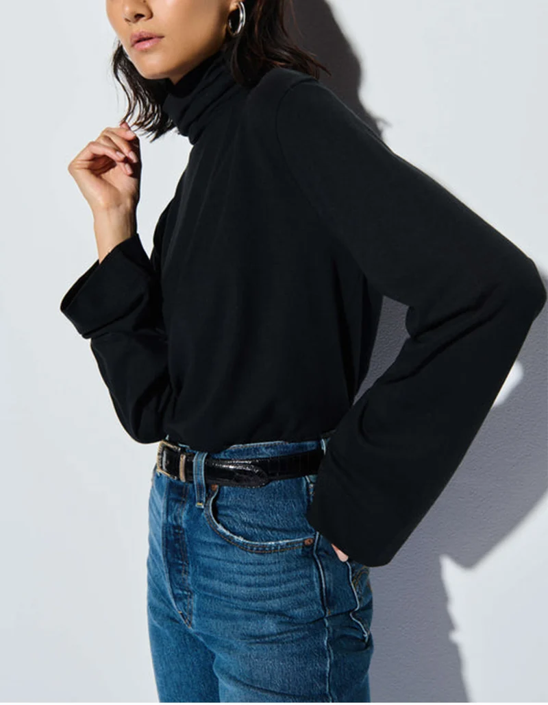 Longsleeve Neo Mock mit Rollkragen