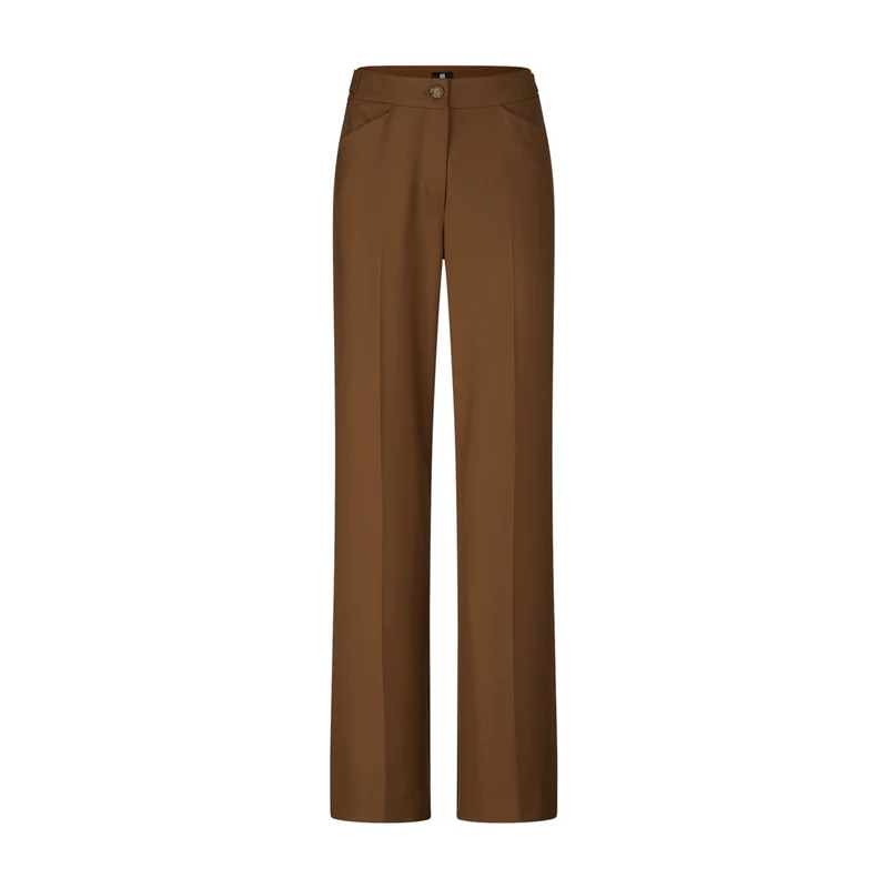 Straight-Fit Hose aus Viskose-Mix