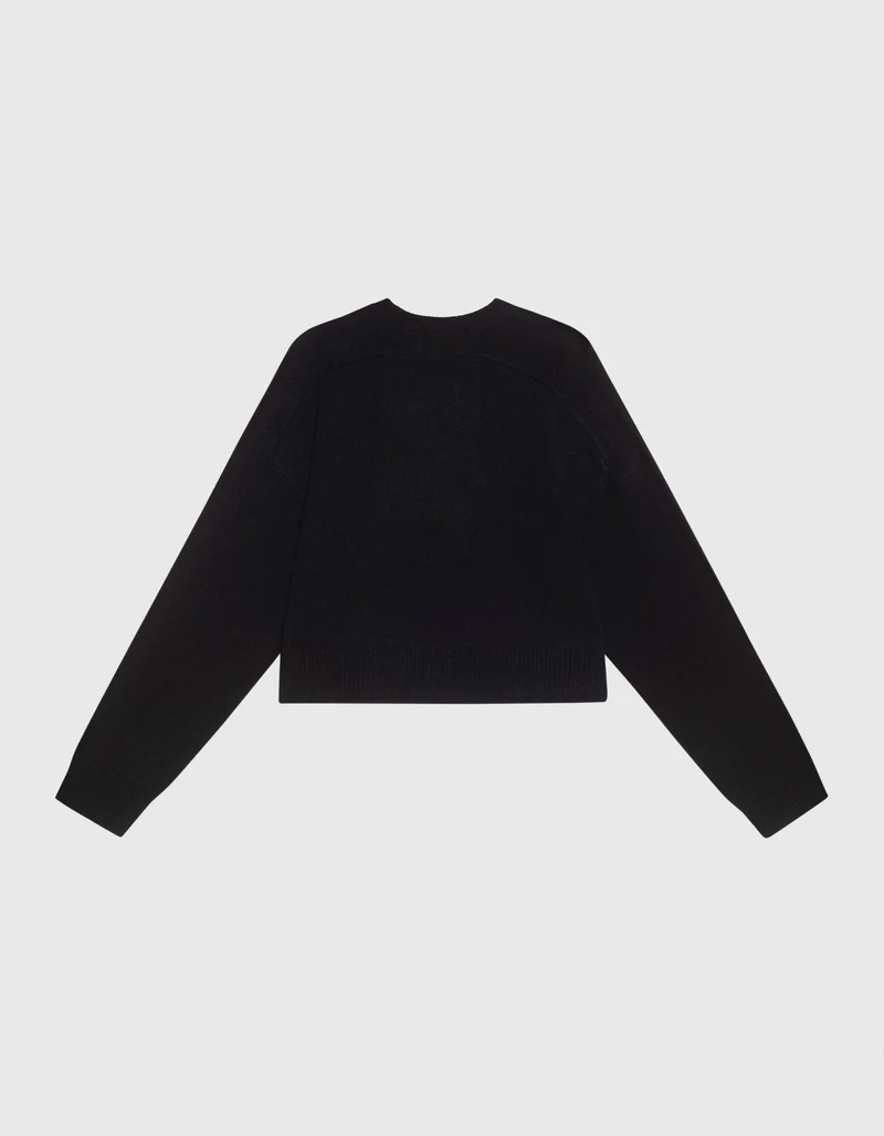 Oversize Kaschmirpullover mit V-Auschnitt