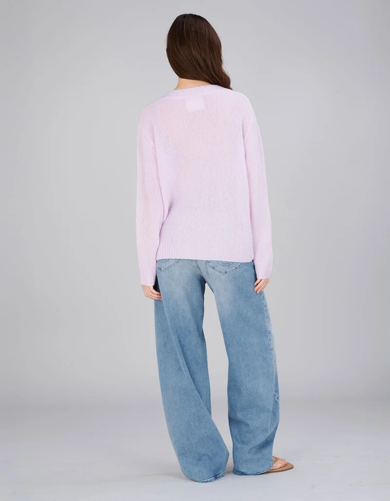Kaschmir-Seide Pullover Leona mit V-Ausschnitt