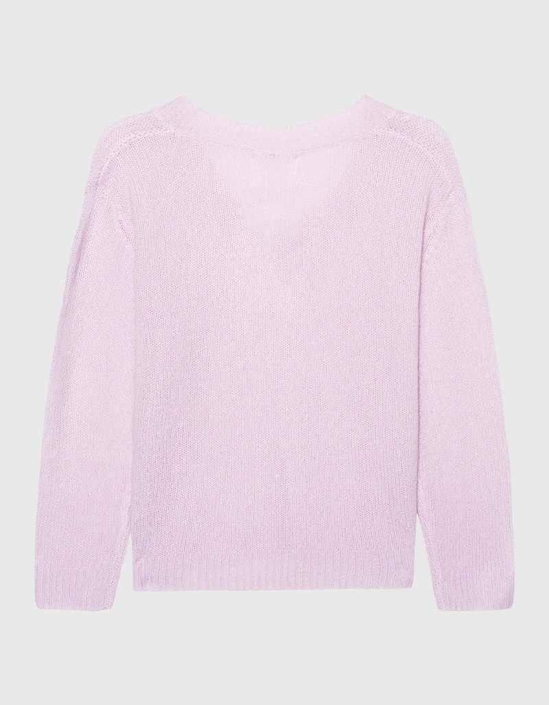 Kaschmir-Seide Pullover Leona mit V-Ausschnitt