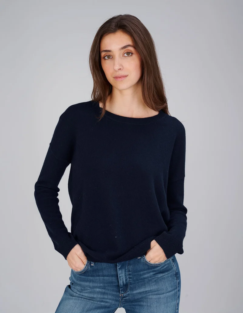 Kaschmir-Pullover Dea mit Rundhalsausschnitt