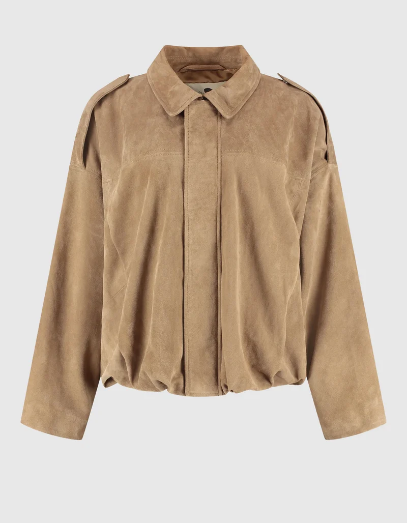 Oversize Veloursleder-Jacke Meghan