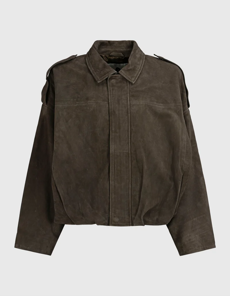 Oversize Veloursleder-Jacke Meghan