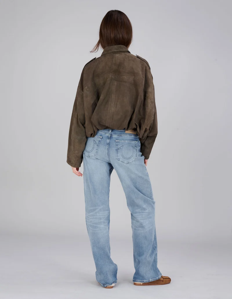 Oversize Veloursleder-Jacke Meghan