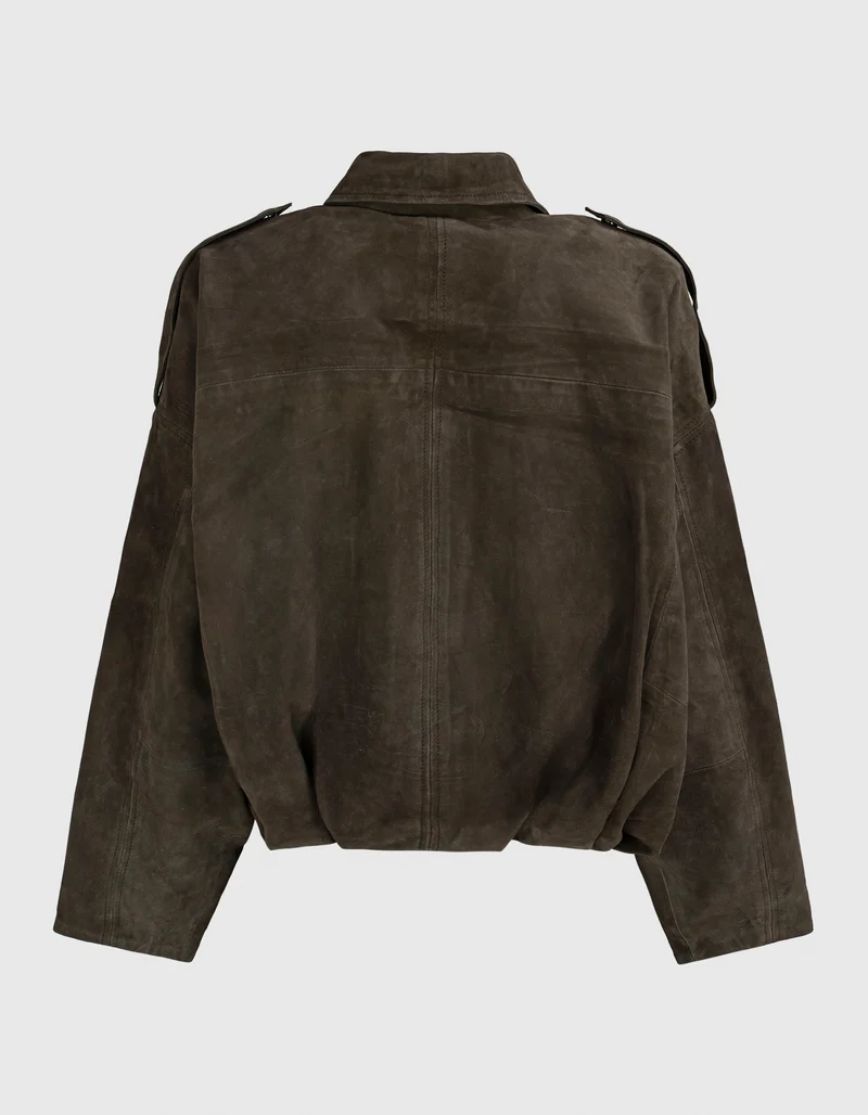 Oversize Veloursleder-Jacke Meghan