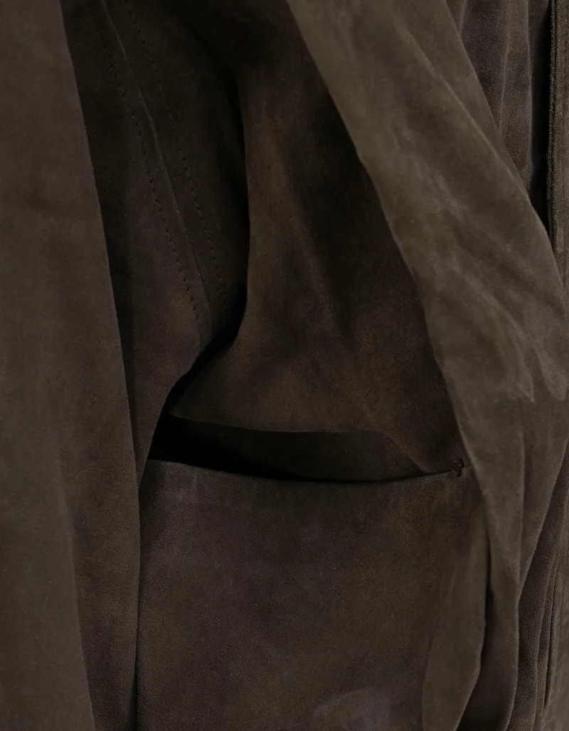 Oversize Veloursleder-Jacke Meghan